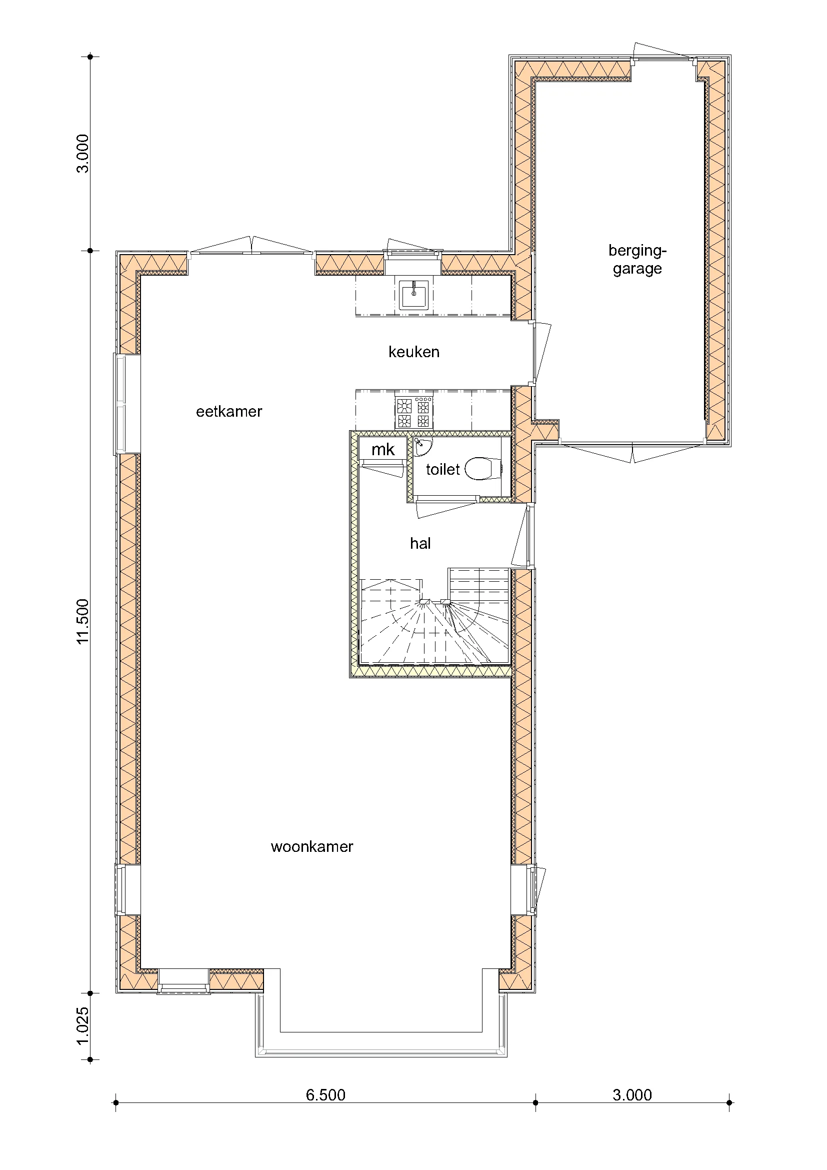Plattegrond van De Berk