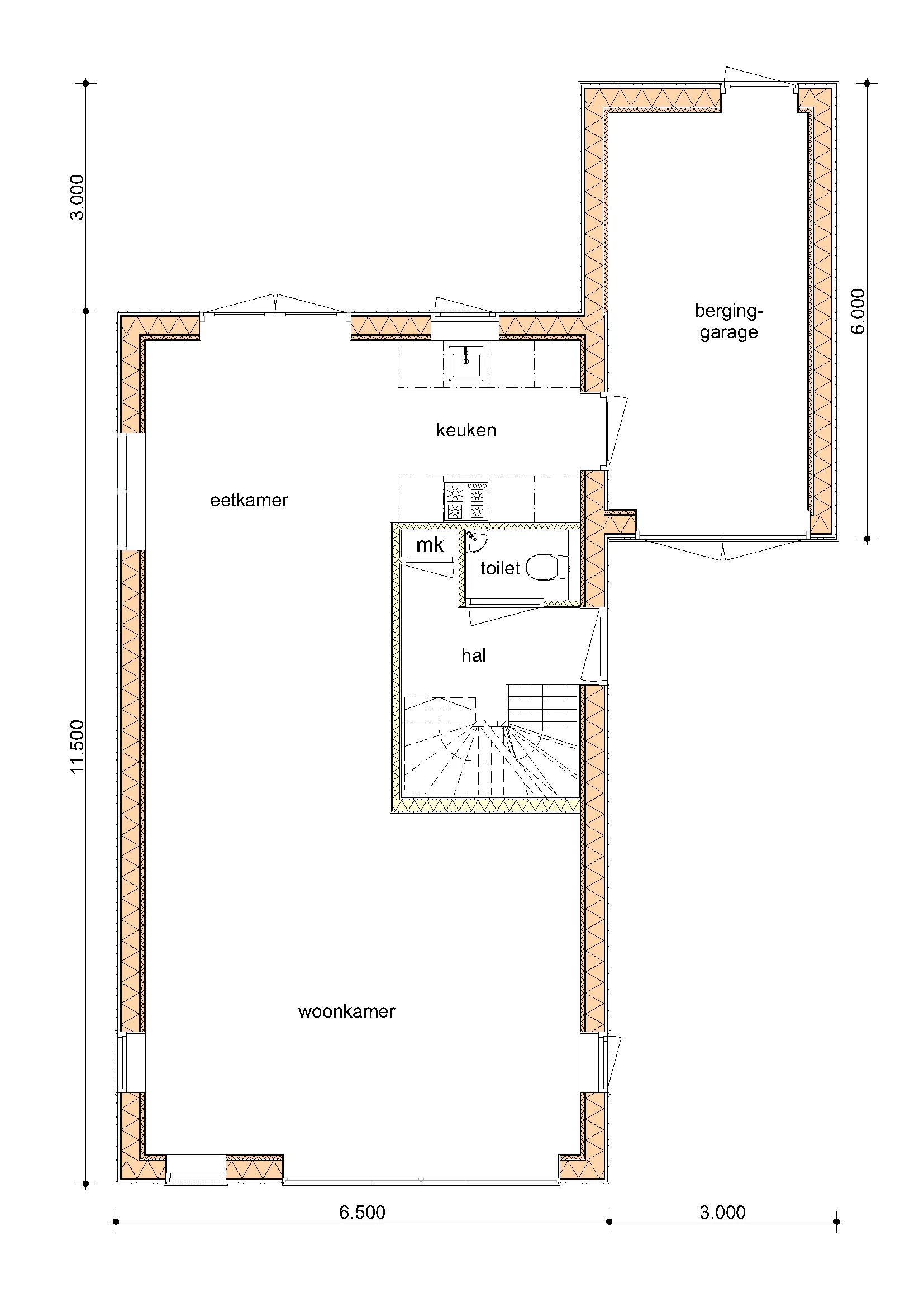 Plattegrond van De Berk