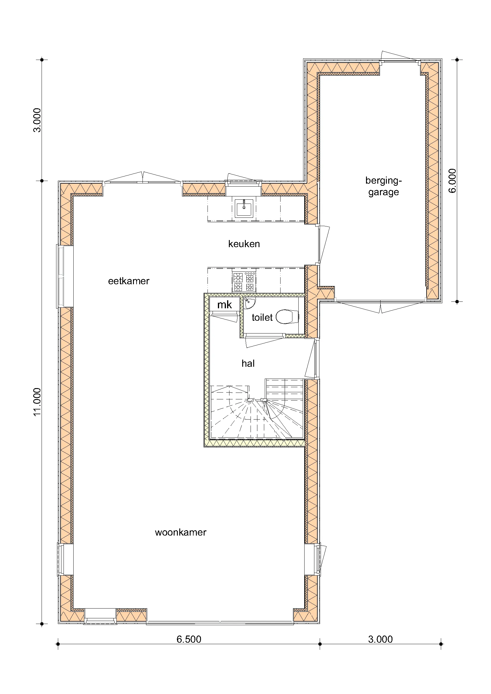 Plattegrond van De Berk
