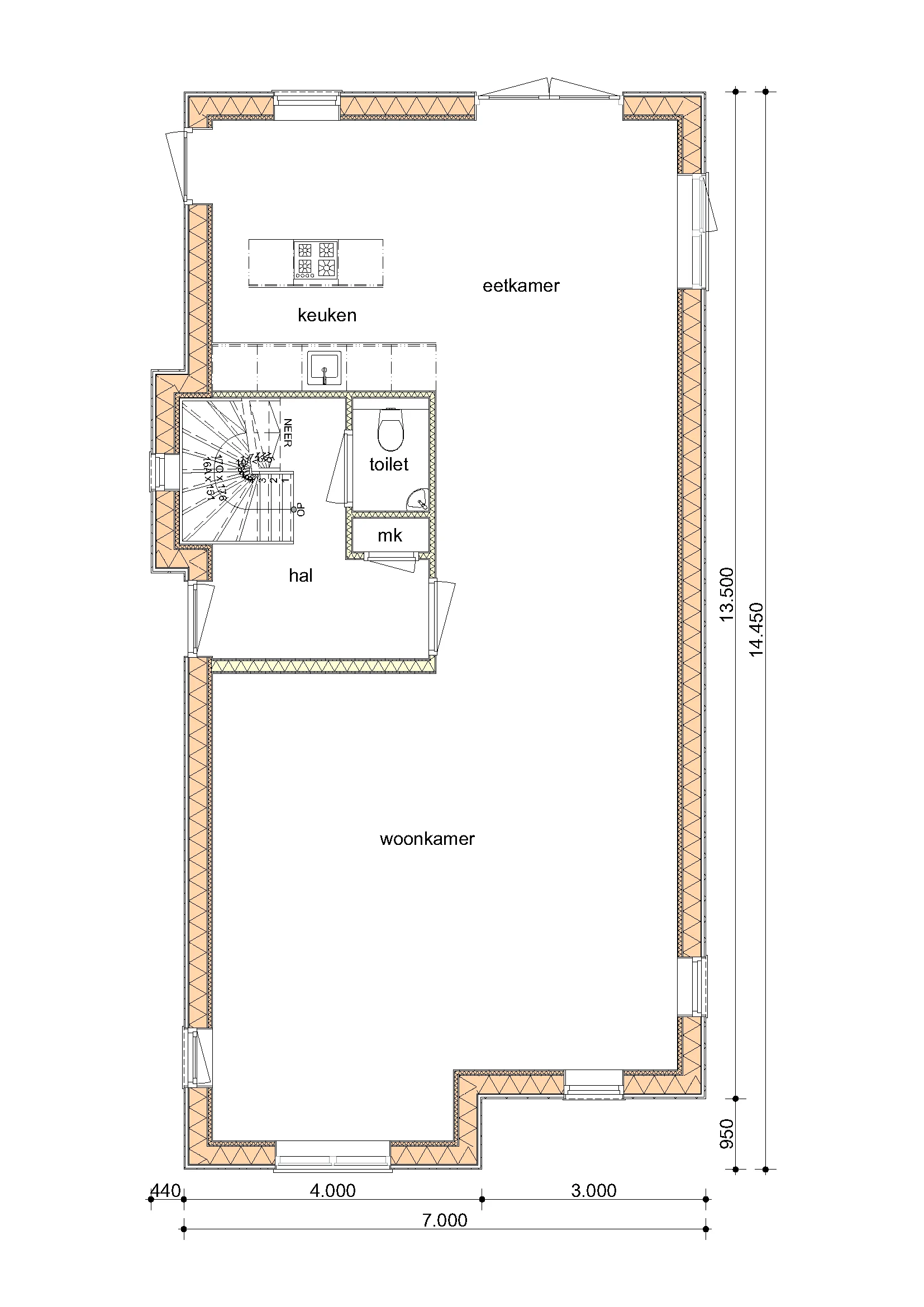 Plattegrond van De Eik
