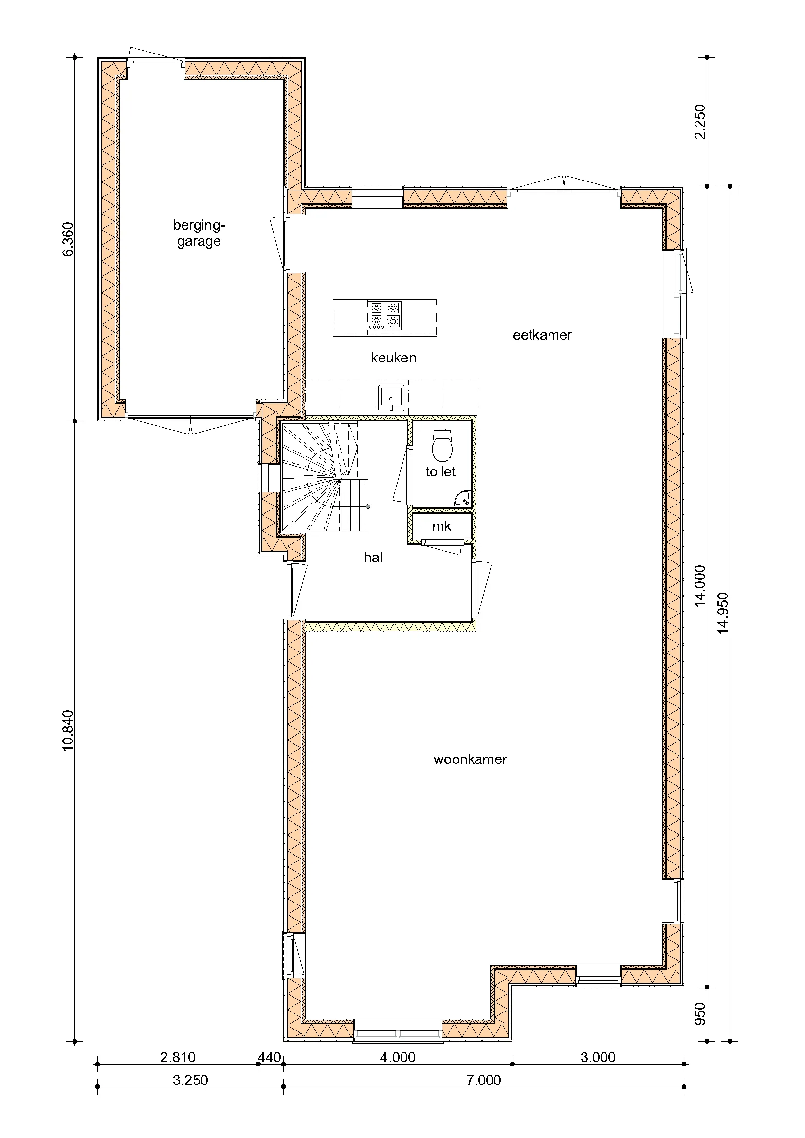 Plattegrond van De Eik