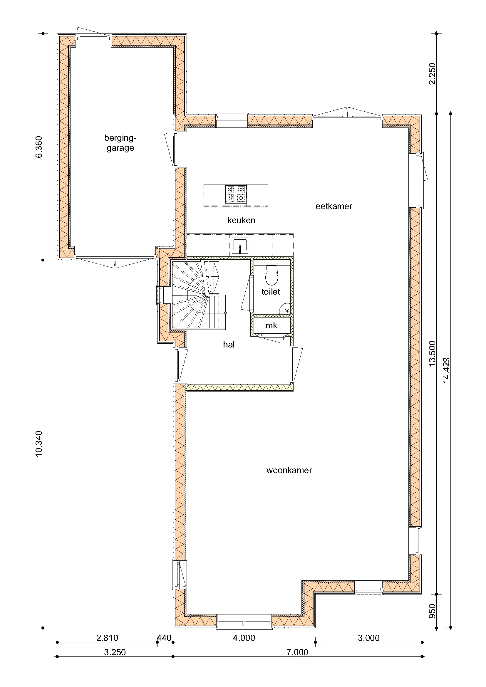 Plattegrond van De Eik