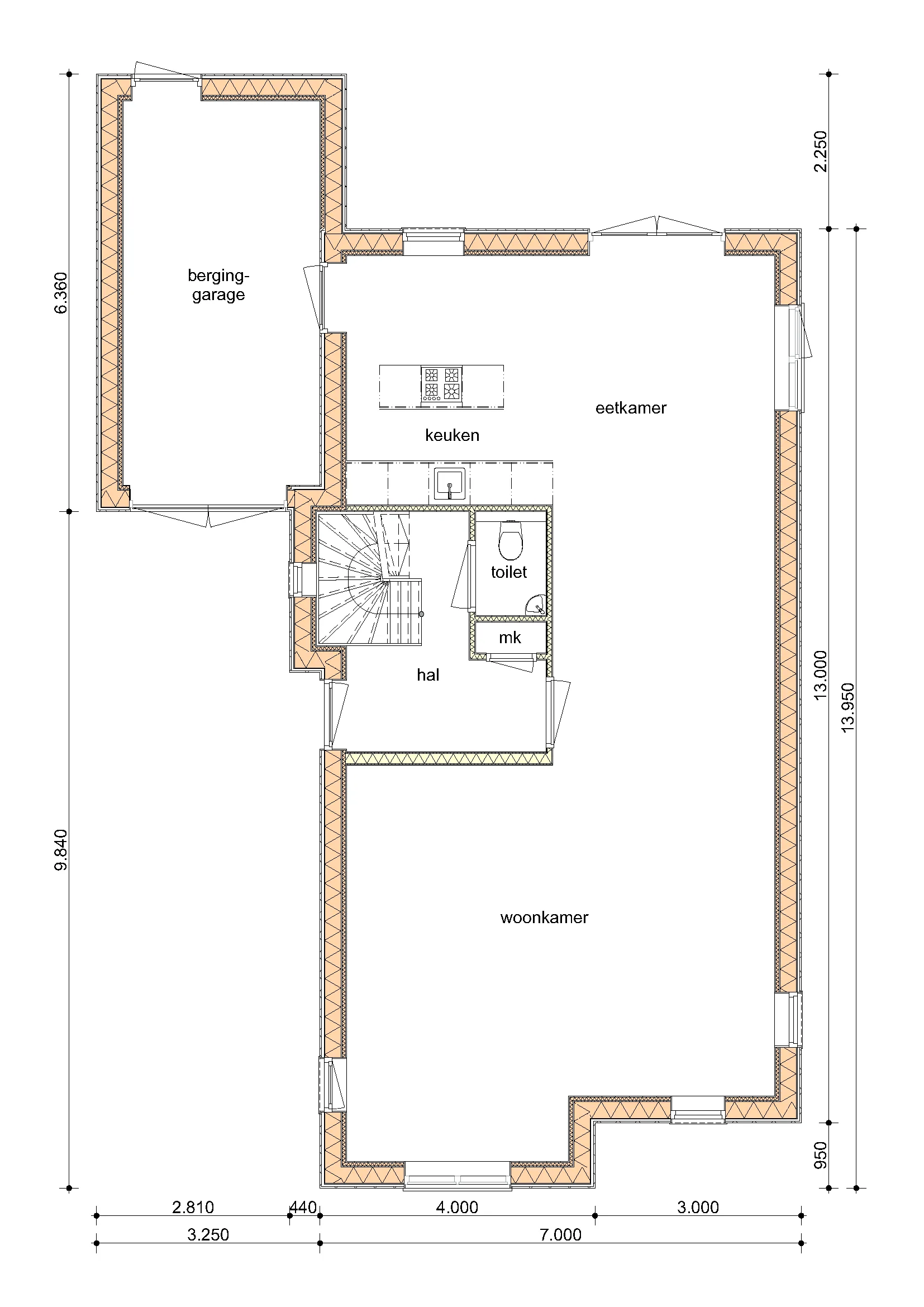 Plattegrond van De Eik