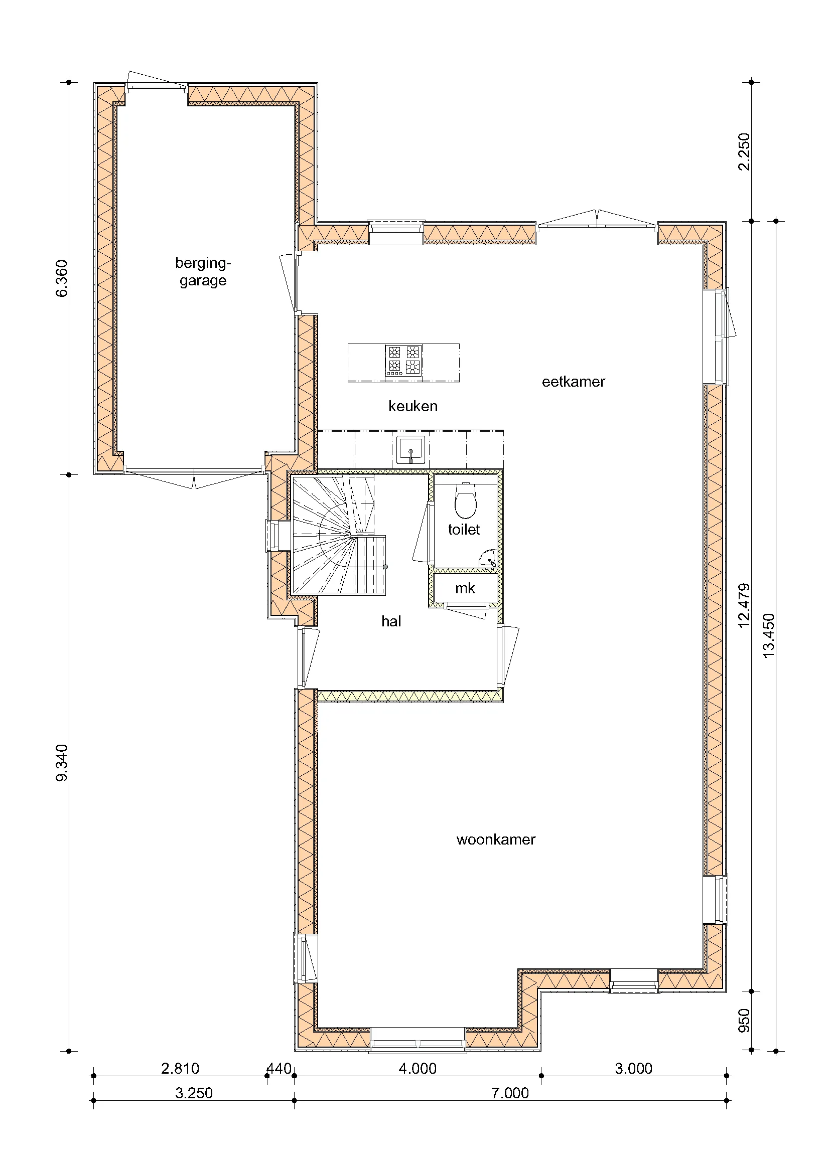 Plattegrond van De Eik