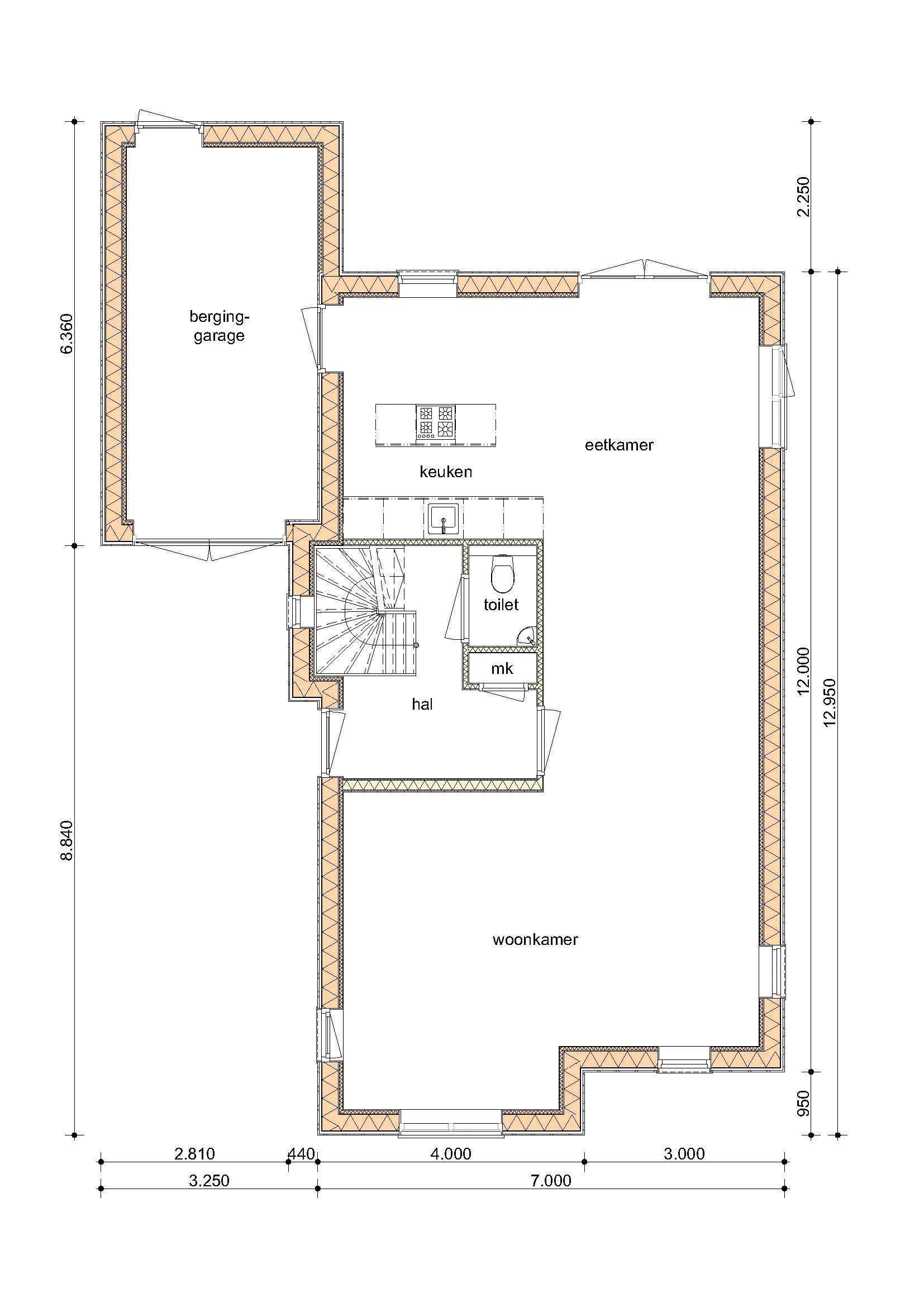 Plattegrond van De Eik