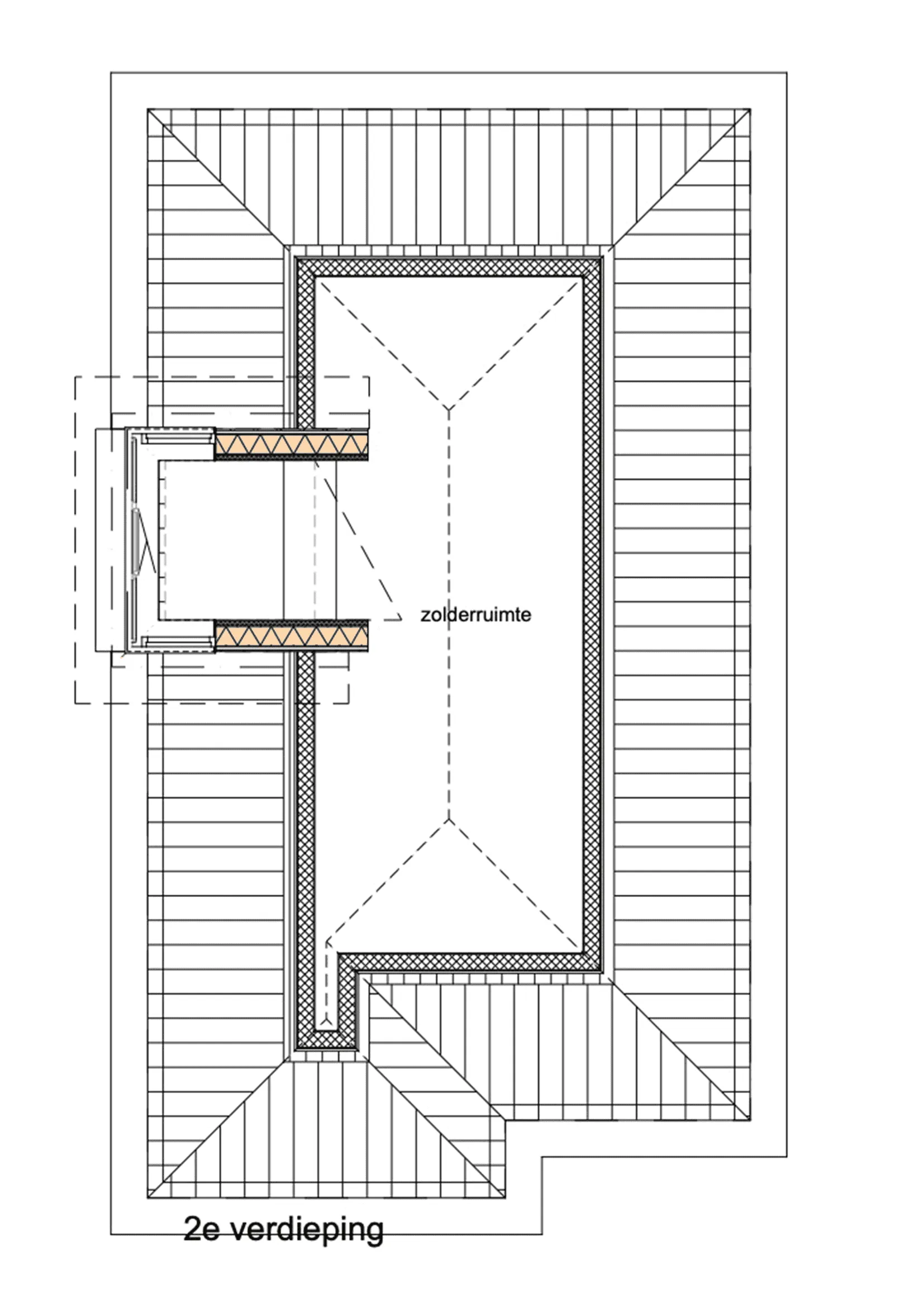 Plattegrond 2e verdieping van De Eik