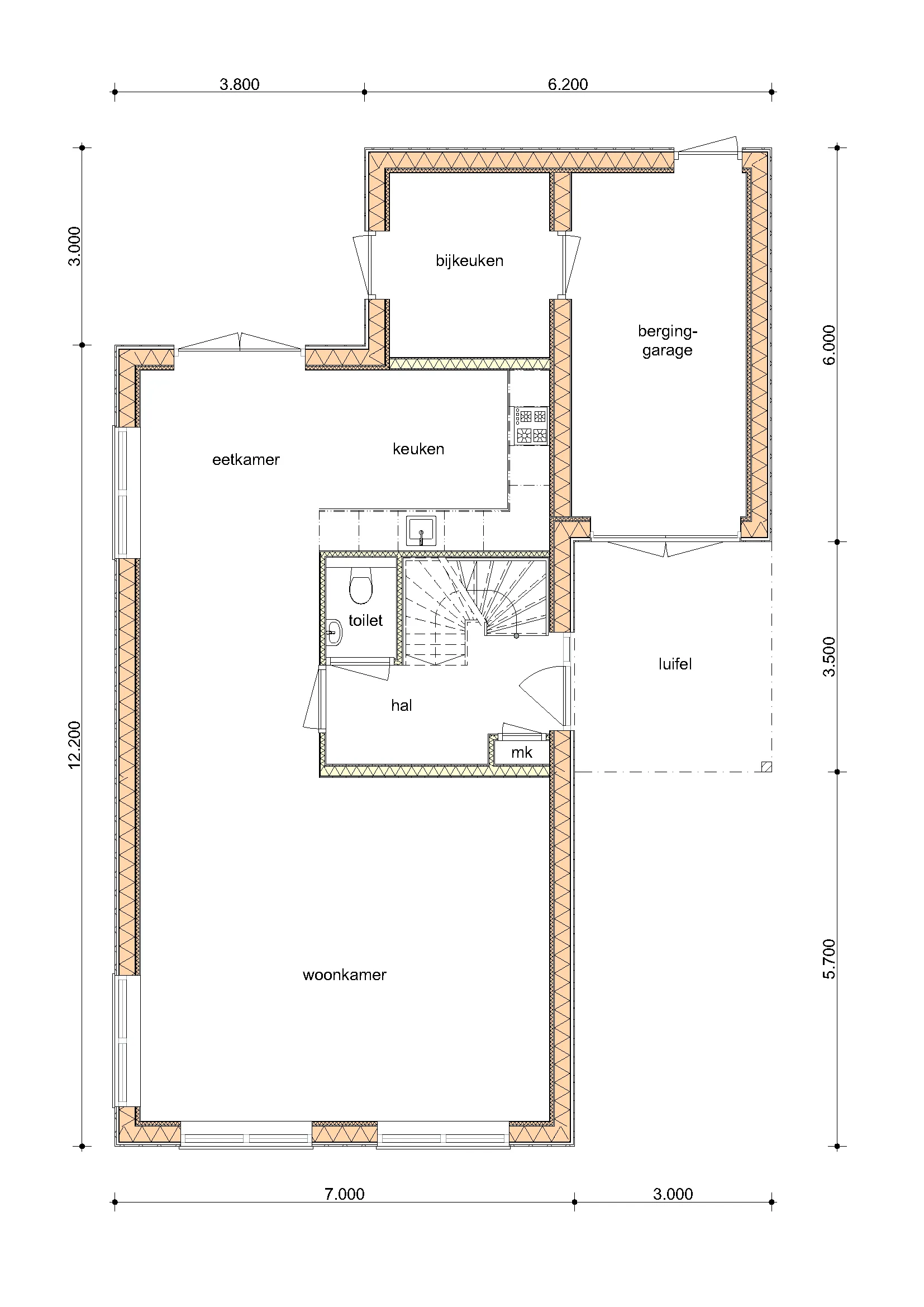 Plattegrond van De Wilg